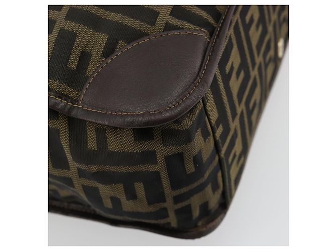 FENDI Zucca Canvas Handtasche Schwarz Braun - Ansicht 16