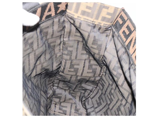 FENDI Zucca Canvas Handtasche Schwarz Braun - Ansicht 17