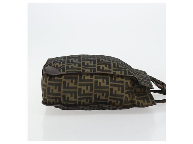 FENDI Zucca Canvas Handtasche Schwarz Braun - Ansicht 3