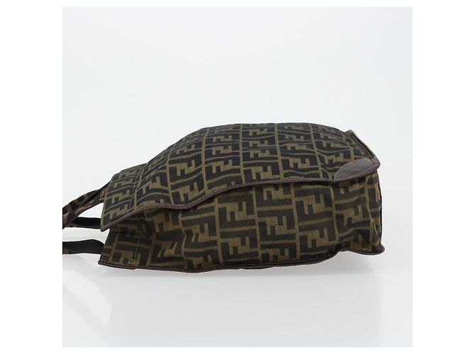 FENDI Zucca Canvas Handtasche Schwarz Braun - Ansicht 4