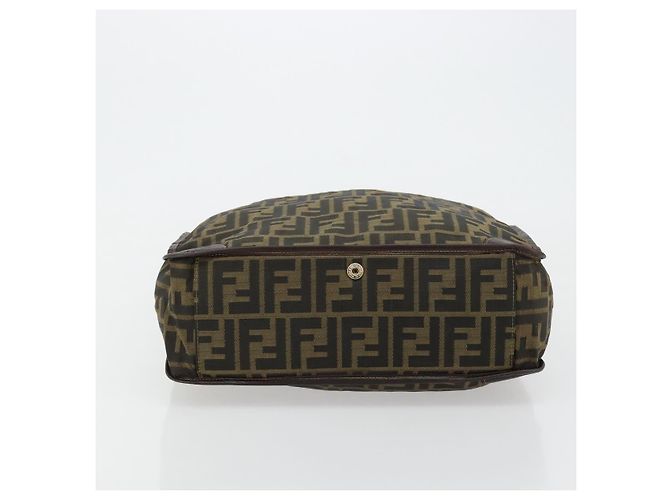 FENDI Zucca Canvas Handtasche Schwarz Braun - Ansicht 5