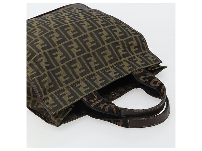 FENDI Zucca Canvas Handtasche Schwarz Braun - Ansicht 6