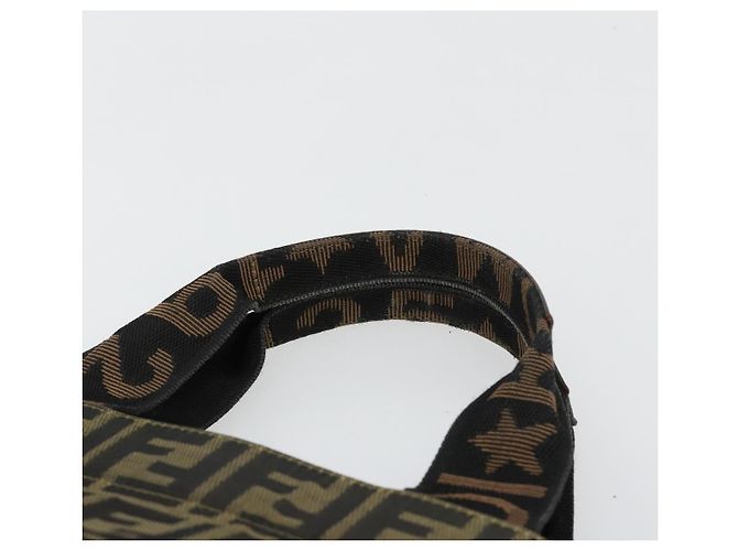 FENDI Zucca Canvas Handtasche Schwarz Braun - Ansicht 8
