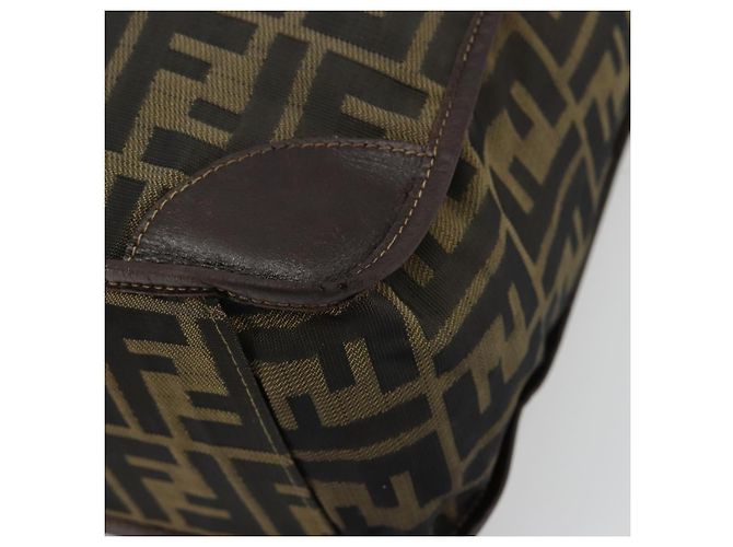 FENDI Zucca Canvas Handtasche Schwarz Braun - Ansicht 9