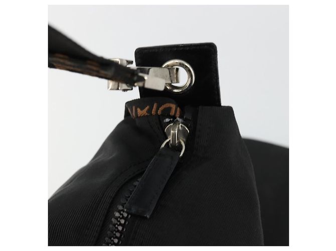 FENDI Shoulder Bag Nylon Black Gold - vista 10