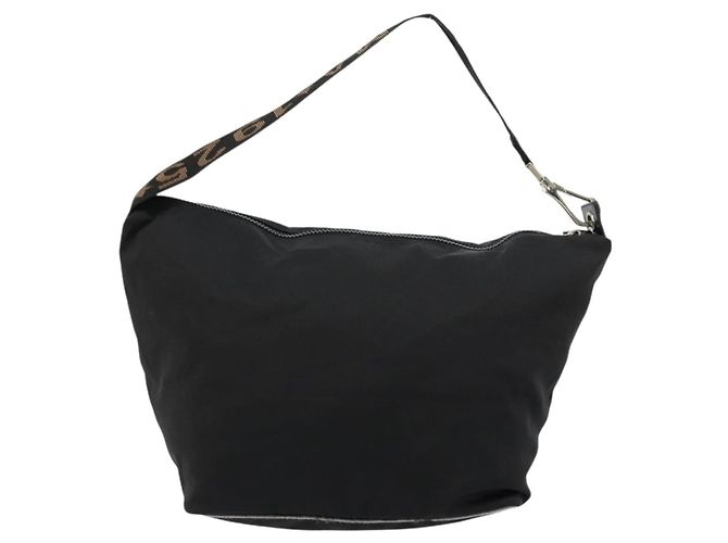 FENDI Shoulder Bag Nylon Black Gold - vista 2