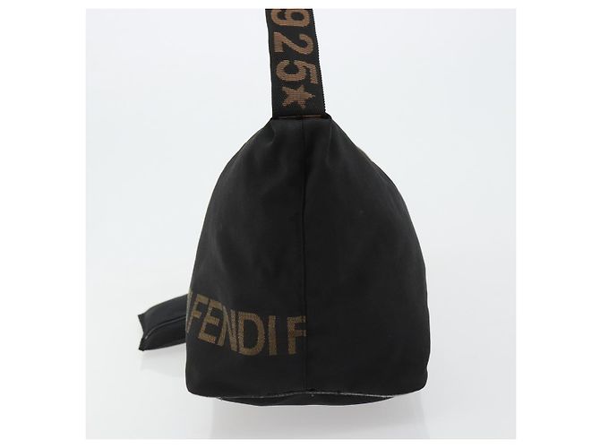 FENDI Shoulder Bag Nylon Black Gold - vista 3
