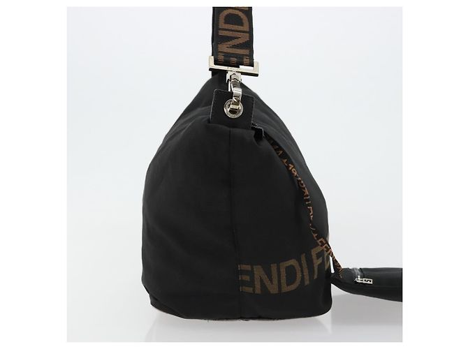 FENDI Shoulder Bag Nylon Black Gold - vista 4