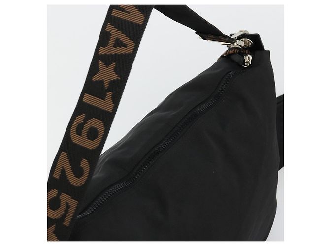 FENDI Shoulder Bag Nylon Black Gold - vista 6