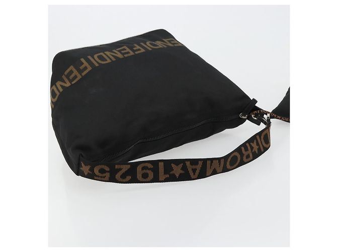 FENDI Shoulder Bag Nylon Black Gold - vista 7