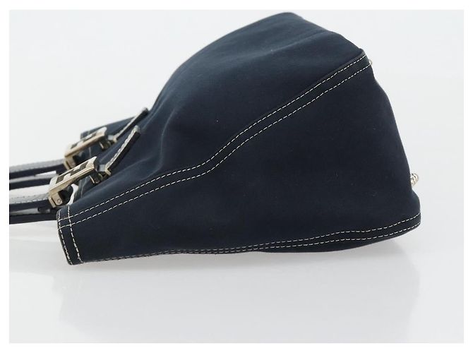 FENDI Hand Bag Canvas Navy Silver - vista 4