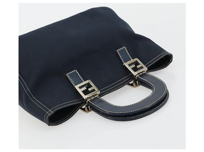FENDI Hand Bag Canvas Navy Silver - vista 6