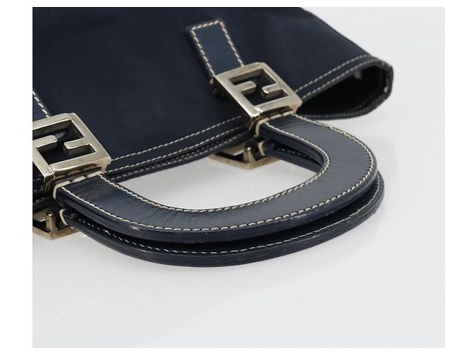 FENDI Hand Bag Canvas Navy Silver - vista 7
