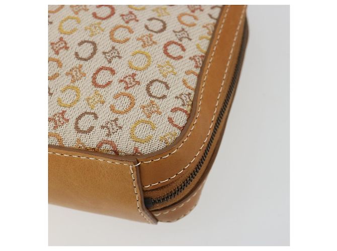 Céline CELINE C Macadam Canvas Shoulder Bag Beige Gold - vista 10