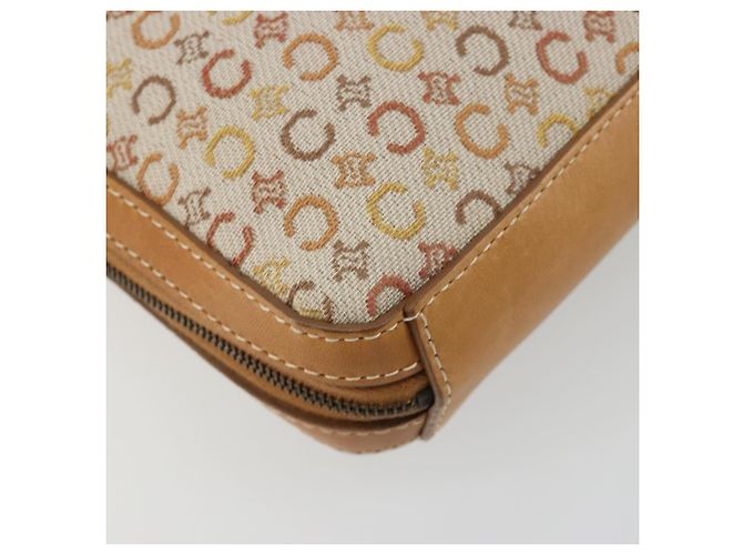 Céline CELINE C Macadam Canvas Shoulder Bag Beige Gold - vista 13