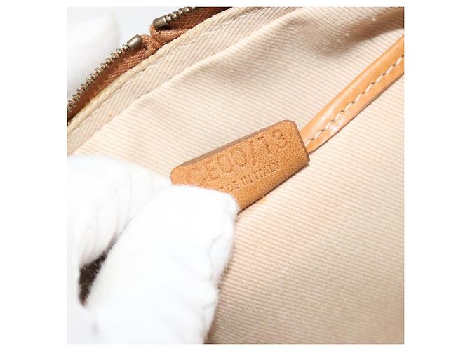 Céline CELINE C Macadam Canvas Shoulder Bag Beige Gold - vista 21