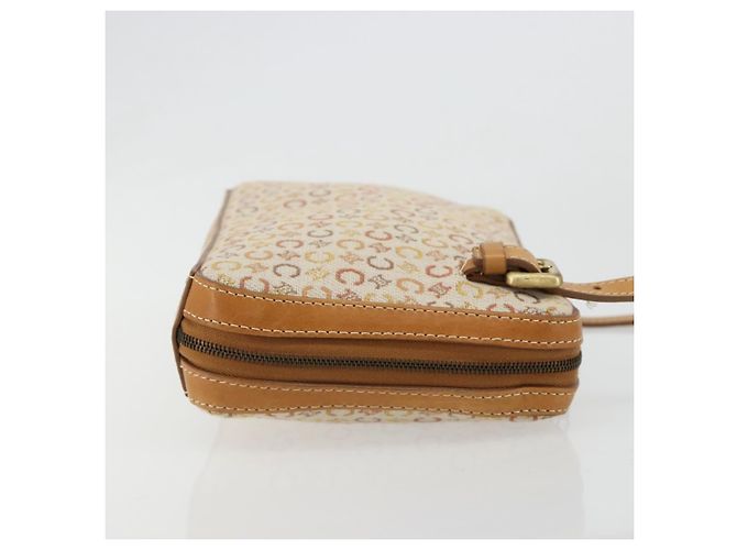 Céline CELINE C Macadam Canvas Shoulder Bag Beige Gold - vista 4
