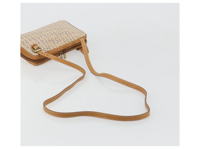 Céline CELINE C Macadam Canvas Shoulder Bag Beige Gold - vista 7