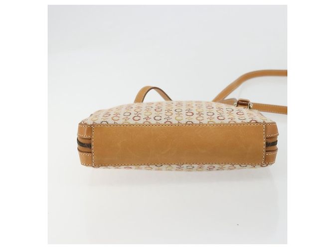 Céline CELINE C Macadam Canvas Shoulder Bag Beige Gold - vista 9