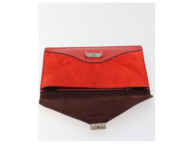 Céline CELINE Clutch Bag Leather Red Silver - vista 14