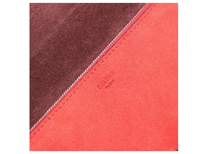 Céline CELINE Clutch Bag Leather Red Silver - vista 15