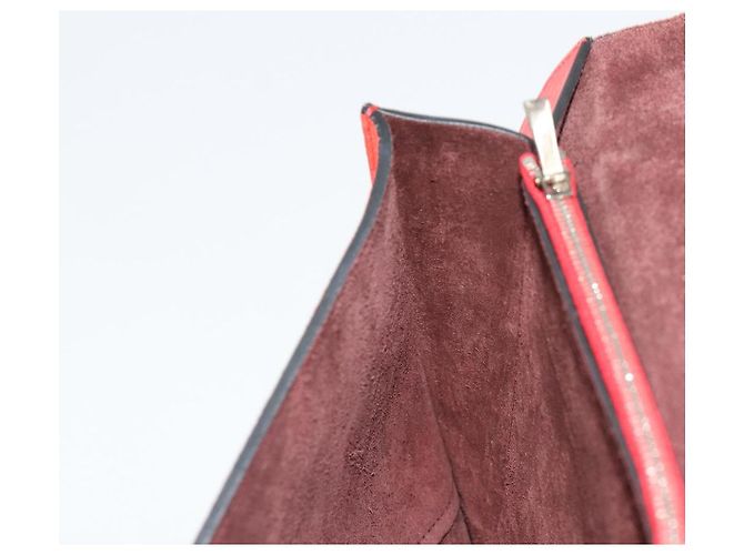Céline CELINE Clutch Bag Leather Red Silver - vista 18