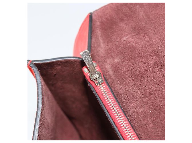 Céline CELINE Clutch Bag Leather Red Silver - vista 19