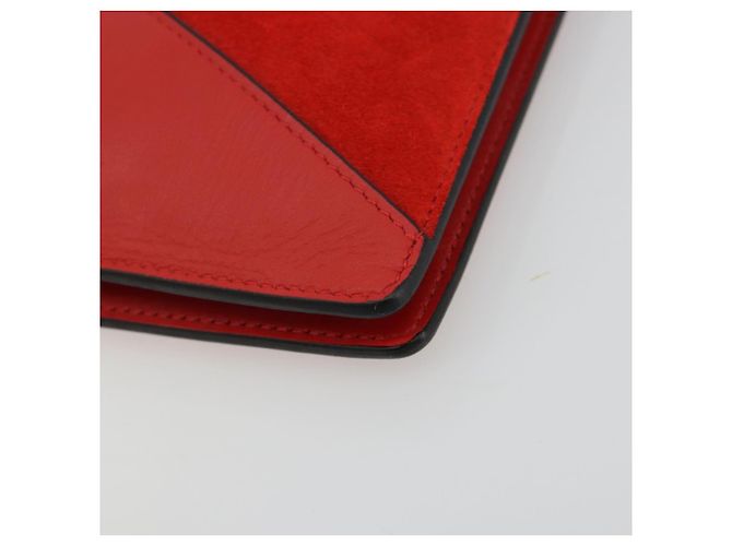 Céline CELINE Clutch Bag Leather Red Silver - vista 8