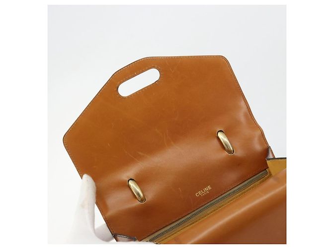 Céline CELINE Hand Bag Leather Beige Gold - vista 15