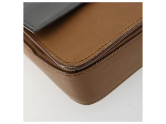 PRADA Shoulder Bag Leather Brown Silver - vista 13