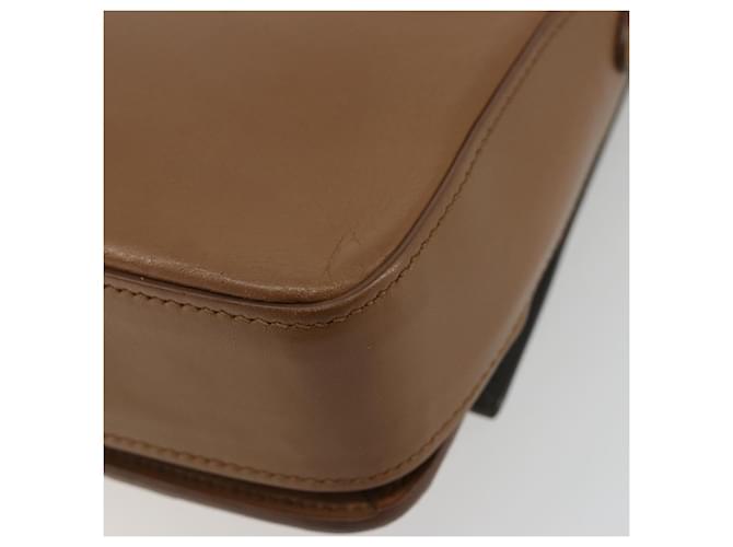 PRADA Shoulder Bag Leather Brown Silver - vista 14