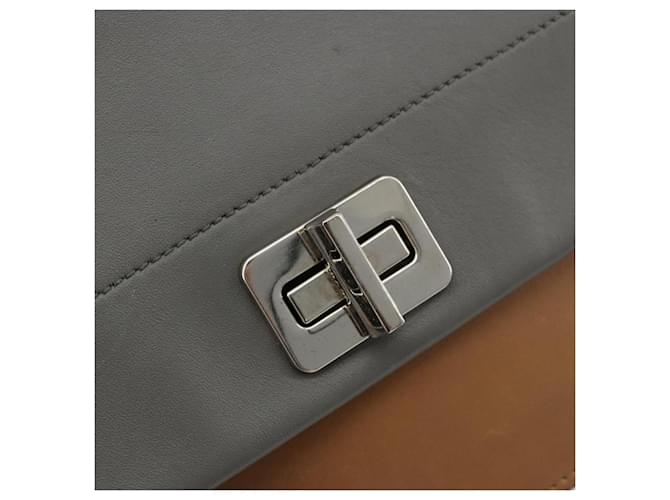 PRADA Shoulder Bag Leather Brown Silver - vista 17