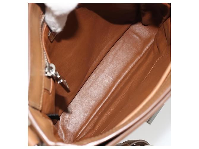 PRADA Shoulder Bag Leather Brown Silver - vista 20