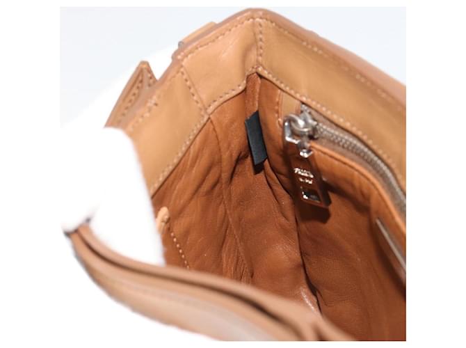 PRADA Shoulder Bag Leather Brown Silver - vista 22