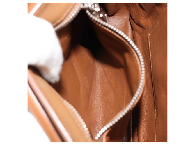 PRADA Shoulder Bag Leather Brown Silver - vista 24
