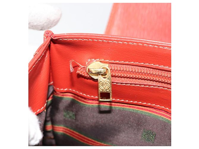 LOEWE Velazquez Hand Bag Leather Red Gold - vista 21