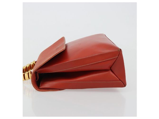 LOEWE Velazquez Hand Bag Leather Red Gold - vista 4