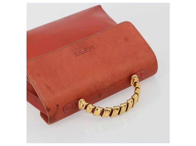 LOEWE Velazquez Hand Bag Leather Red Gold - vista 6