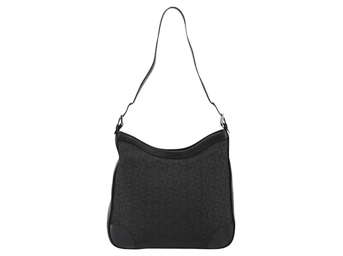 Céline CELINE C Macadam Canvas Shoulder Bag Black Silver - vista 3