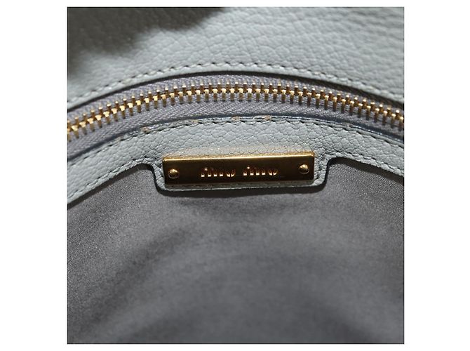 Miu Miu Hand Bag Leather Gray Gold - vista 18