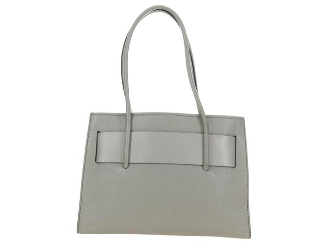 Miu Miu Hand Bag Leather Gray Gold - vista 4