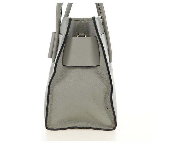 Miu Miu Hand Bag Leather Gray Gold - vista 6