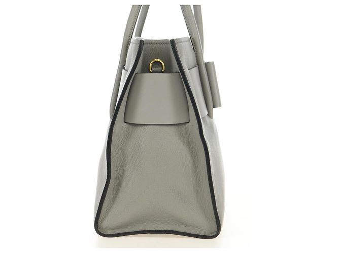 Miu Miu Hand Bag Leather Gray Gold - vista 7