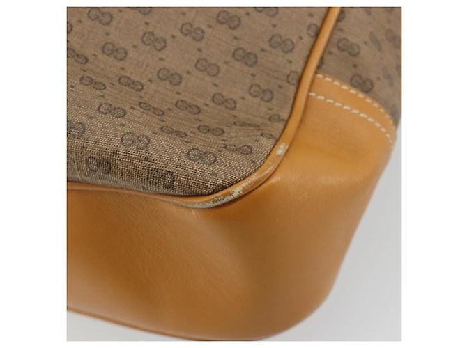 GUCCI Micro GG Supreme Tote Bag PVC Beige Gold - vista 12