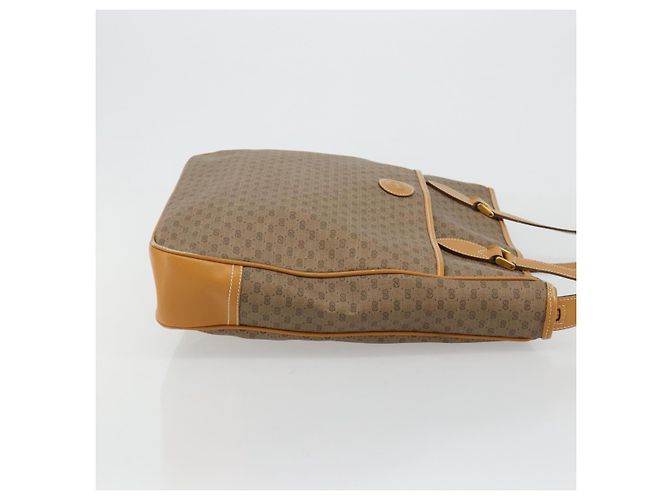 GUCCI Micro GG Supreme Tote Bag PVC Beige Gold - vista 4