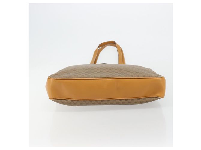 GUCCI Micro GG Supreme Tote Bag PVC Beige Gold - vista 9