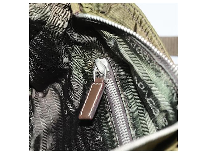 PRADA Hand Bag Nylon 2way Khaki Silver - vista 24