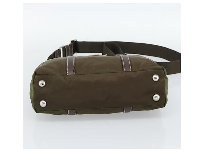 PRADA Hand Bag Nylon 2way Khaki Silver - vista 5