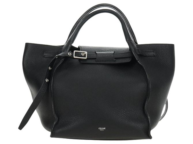 Céline CELINE Big bag Small Hand Bag Leather Black Silver - vista 13