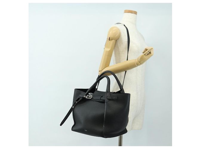 Céline CELINE Big bag Small Hand Bag Leather Black Silver - vista 29